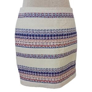 Size 4 Katherine Barclay Montréal Womens Mini Skirt Beige Boho Old Money